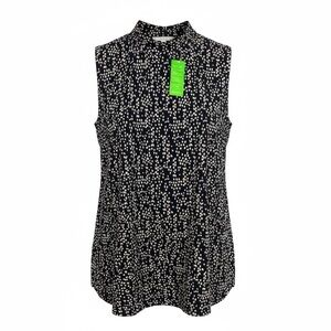 Reitman’s NWT Sleeveless Black w Beige Top w Stretch, Wrinkle Free, Four season
